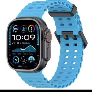 Apple watch Ultra 2, 3 Silicone Strap Blue